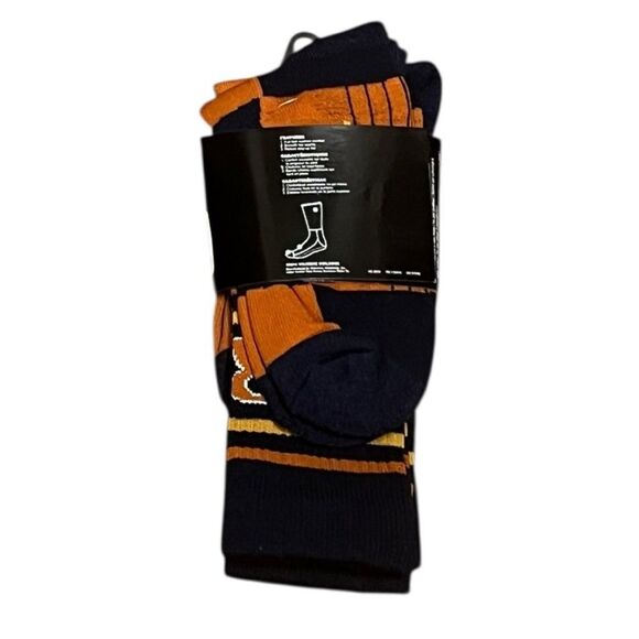 Harley-Davidson Men's Navy and Orange Retro Style Striped Socks, Size L, NWT - Picture 4 of 7